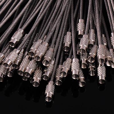 10Pcs Cable Wire Loop Luggage Tag Loops Stainless Steel Metal Wire Straps