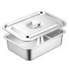Flat Bottom Square Basin Stainless Steel Extra Deep Lasagna Baking Pan with Lid Non-stick Roasting Casserole Dish