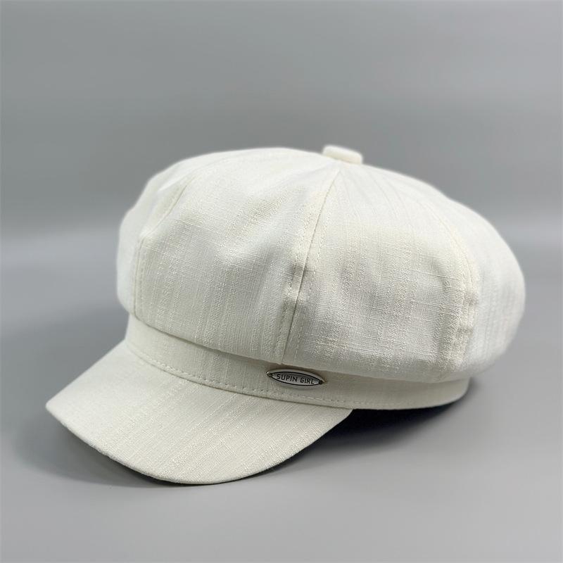 New Octagonal Beret Women's Spring Korean Versatile Face Small Spring and Autumn Elegant Temperament Duck Tongue Painter Hat