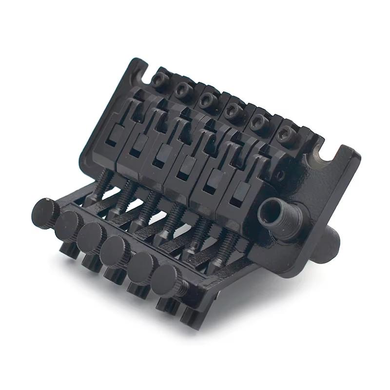 Doppel-Locking-Tremolo-Brückensystem mit Vibratohebel für E-Gitarre, Schwarz Gold Chrom Farbe Gitarrenteil