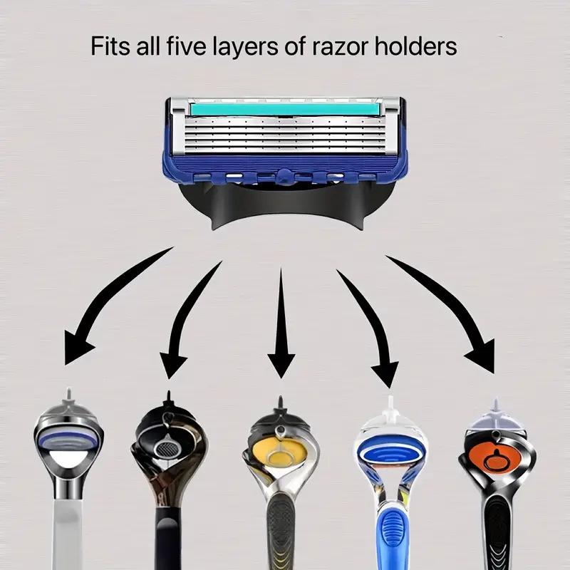 Universal Five-Layer Men's Razor: 5-Blade Manual Shaver Replacement