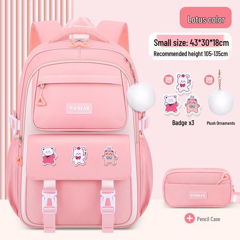 Rucksack mit großem Fassungsvermögen und wasserabweisend für Grundschulmädchen - Leichtes, lastreduzierendes 3-teiliges Set