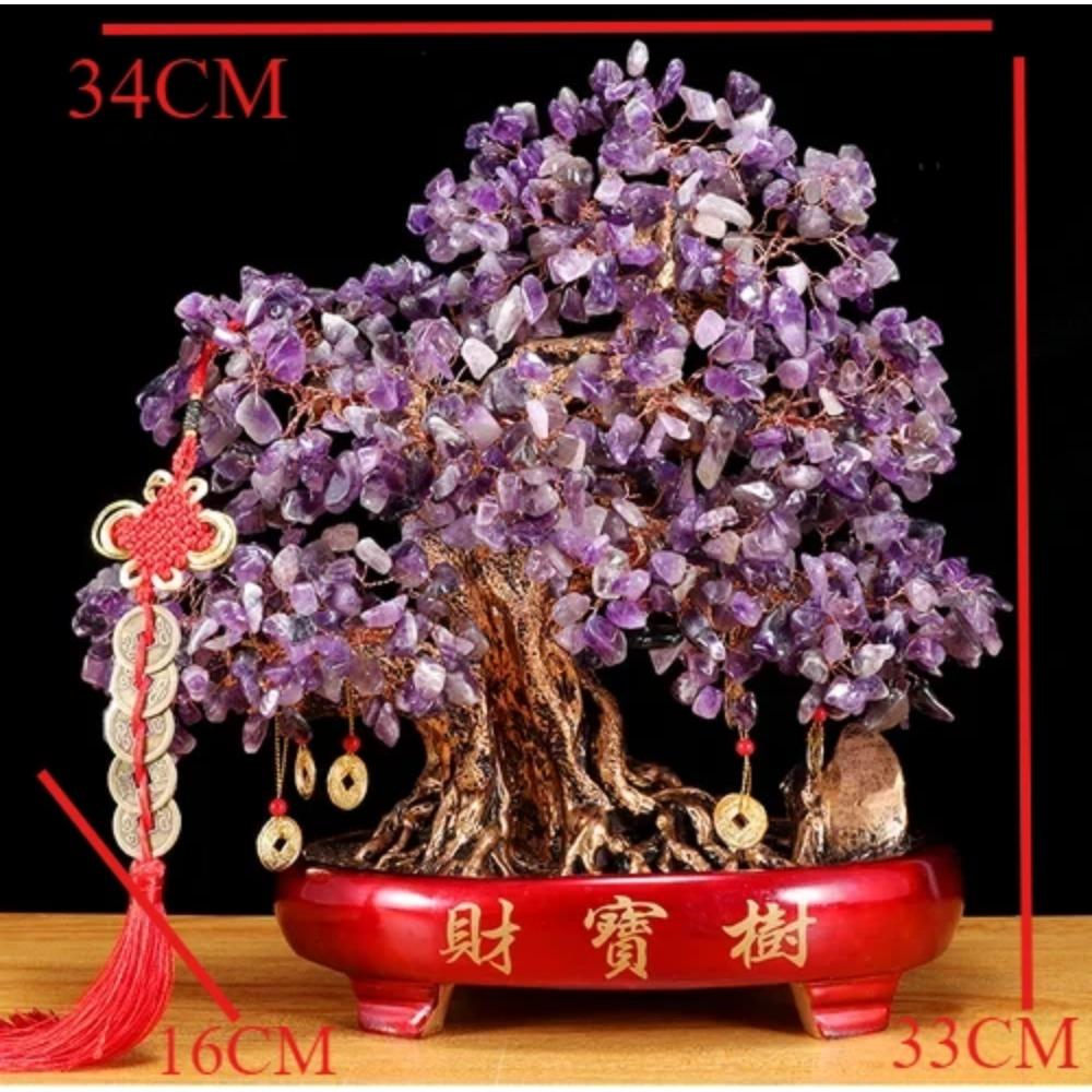 Natural Amethyst Fortune Tree Decoration Living Room Television Cabinet Home Decoration Crafts Gifts Desk Decoration Wedding