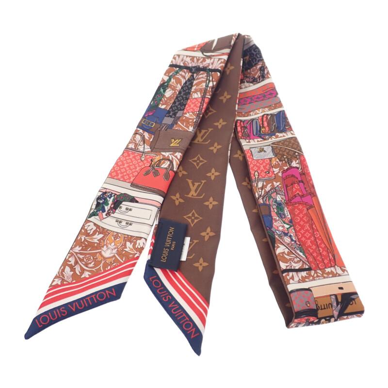 

LOUIS VUITTON M76111 Monogram scarf Brown/multicolor silk Women