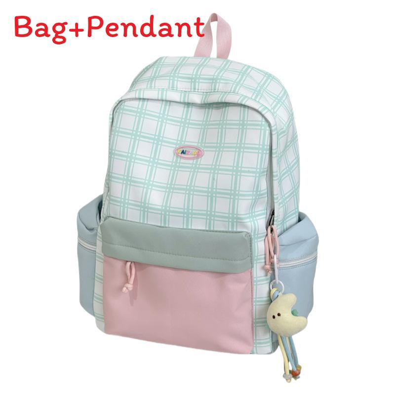 

Oxford Fabric Girls Backpack With Design For School Use рожевий
