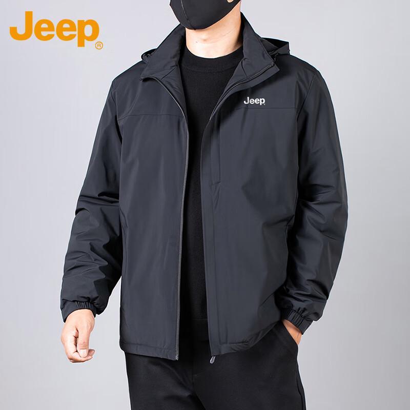 Jeep Men's Hooded Business Casual Jacket