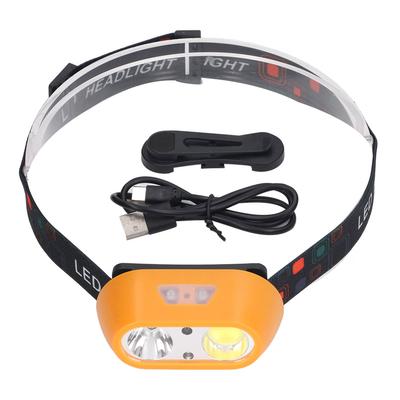 Latarka czołowa LED z akumulatorem USB, 300 lm, wysoka jasność COB XPE, 6 trybów, latarka czołowa LED z czujnikiem
