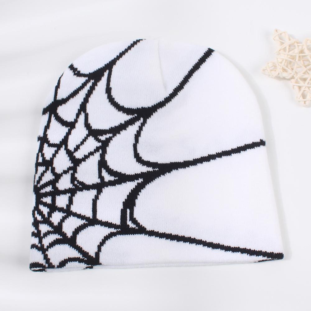 Europäischer Stil Elegante Hip Hop Spinnennetz Strickmütze Winterwärmer Ohrenschutz Outdoor Wollmütze