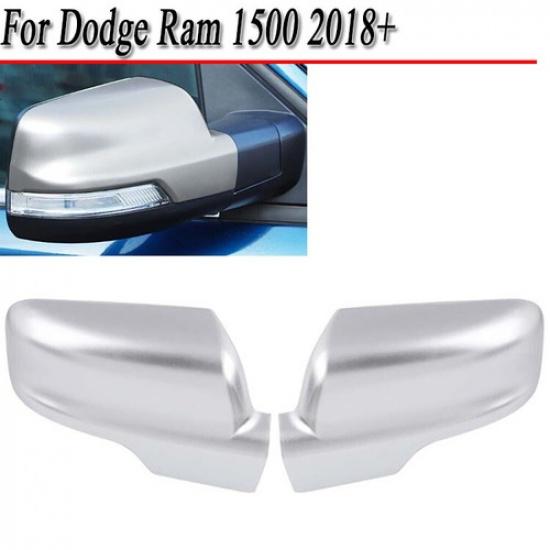 

Exterior Rearview Mirror WSignal Hole Cover Trim For Dodge Ram 1500 2018+Silver