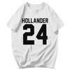 Herr T-shirt Hollander Tröjnummer 24 Upphettad Rivalitet Bomull Y2K Grafisk Rundhalsad Unisex Kläder T-shirts