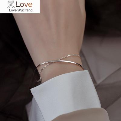 Stříbrný řetízkový náramek 925 s řetízkem, dámský náramek, náramky pro ženy, náramky, bijoux femme