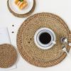 Natural Handmade Grass Weaving Pu Grass Meal Mat Weaving Sand Pot Insulation Mat Cup Mat Tea Mat