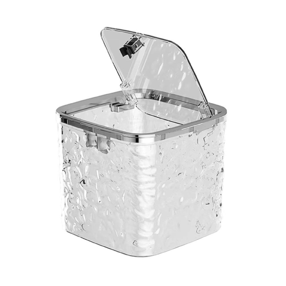 Water Ripple Laundry Pods Container Waterproof Large Capacity Clear Storage Box Multipurpose Pop-Up Lid Desktop Trash Can