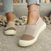 Damenschuhe Damen Retro Zweifarbig Slipper Atmungsaktiv Weiche Sohle für Komfort Sommerschuhe Vielseitige Farbvarianten
