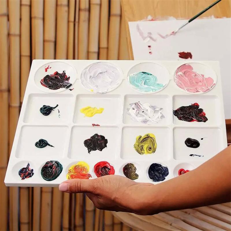 1Pc Ölfarbe Wasser Färbung Palette Für Kinder Kinder Erwachsene Kunst Acryl Zeichnung Tablett Kunststoff Palette Student Schreibwaren
