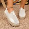 New one-pedal lazy shoes straw woven large size women's single shoes