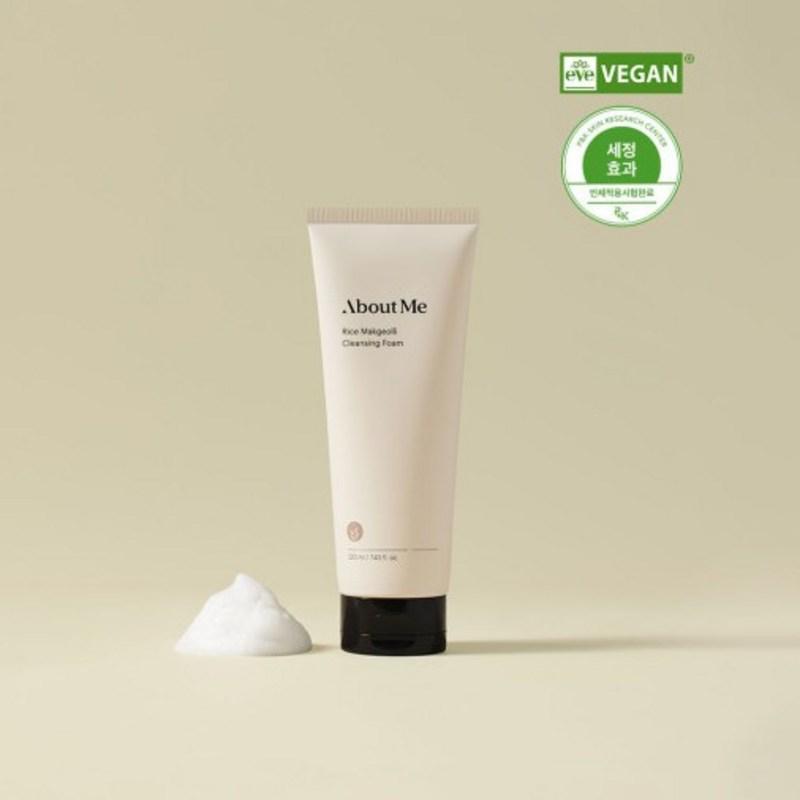 About Me Rice Makgeolli Cleansing Foam 220ml (Large Size), 1 pcs