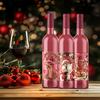 9 Stück Weihnachtsdekoration Weinflasche Wasserdichte Aufkleber 5x3,93 Zoll Weihnachts-Weinetikett, Weihnachtsfeier Dekoration