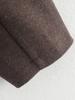 European & American Women's Retro Solid Color Lapel Short Jacket - Brown.
