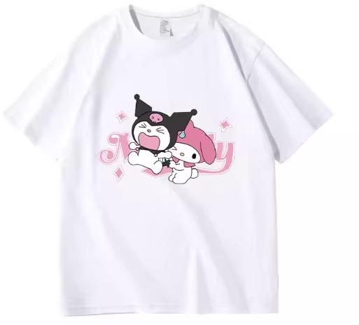 

2026 New Fashion RoundNeck ShortSleeve TShirt Spring Summer Kuromi Women TShirt Unisex Trendy Top S