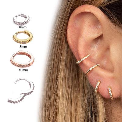 Creative Mini Zircon Ear Clips & Earrings for Women - European & American Piercing Jewelry