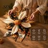 Handmade Home Decor Accessories Patchwork Bow Sewing Kit, Large Fabric DIY Sunflower Pattern Kit Pumpkin Quilted Craft for Adults, Farmhouse