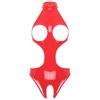 Women Sexy Lingerie Cutout Latex Open Cup Catsuit Nightclub Stage Pole Dancing Costume Bodycon Jumpsuit Performance
