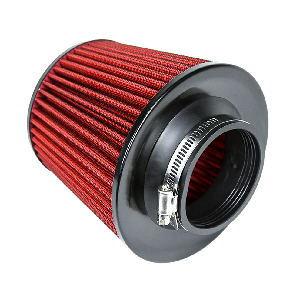 Universal Black And Red 3" Inch 76mm 3.5" inch 89mm Air Intake Cone Filter Replacement Quality Dry Air Filter