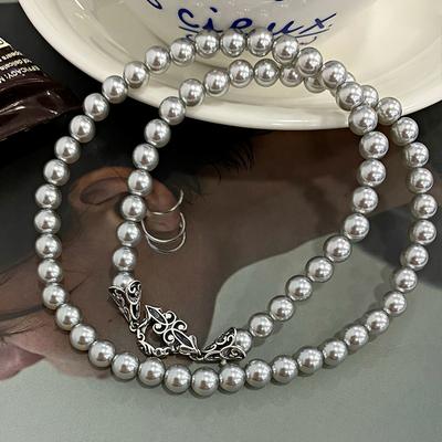 Light Luxury Temperament Pearl Necklace Women's Advanced Sense Personalized Fashion Design Sense Collar Chain