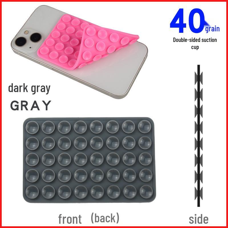 Double-Sided 40-Suction Cup Silicone Phone Holder: Strong Adhesive, Non-Slip Design