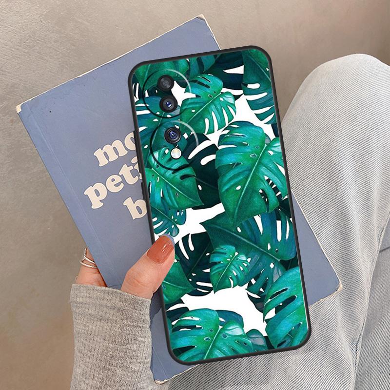 Summer Tropical Plants Leaf Case For Honor Magic 8 5 6 7 Pro Cover For Honor 400 200 Lite 50 70 90 X8a X8b X9a X9b X9c