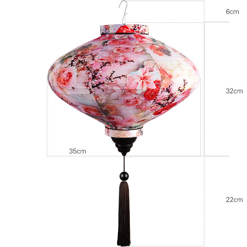 12/14 Zoll Chinesische Seidenlaternen Japan Vietnam Mondfestlaterne Für Außen Frühlingsfest Party Hängedekor Palastlaterne