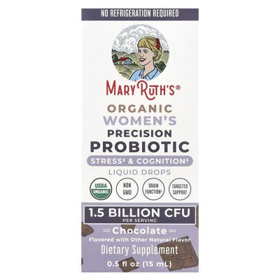Organik Kadın Hassas Probiyotik, Sıvı Damlalar, Çikolata Aromalı, 1,5 Milyar CFU, 0,5 fl oz (15 ml)