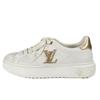 Tolle LOUIS VUITTON Sneaker Timeout Linie LV Strass-Verzierung weißes Leder 36 Gebraucht