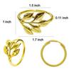 20 Metal Napkin Rings with Leaf Pattern for Table Decoration Napkin Holders Suitable for Weddings For Dinner Parties and Events