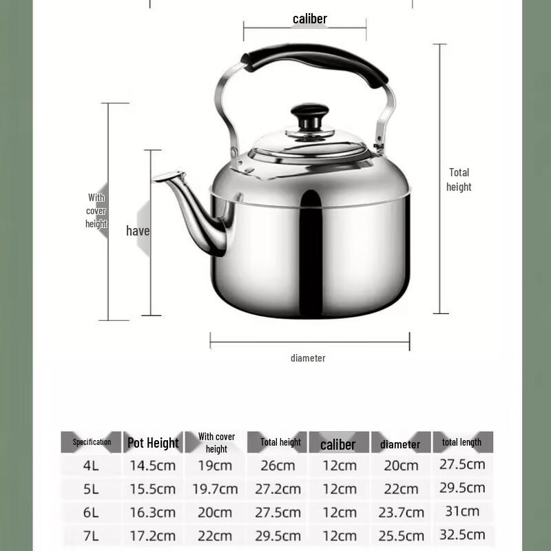 Changqi 5L Stainless Steel Whistling Electric Kettle