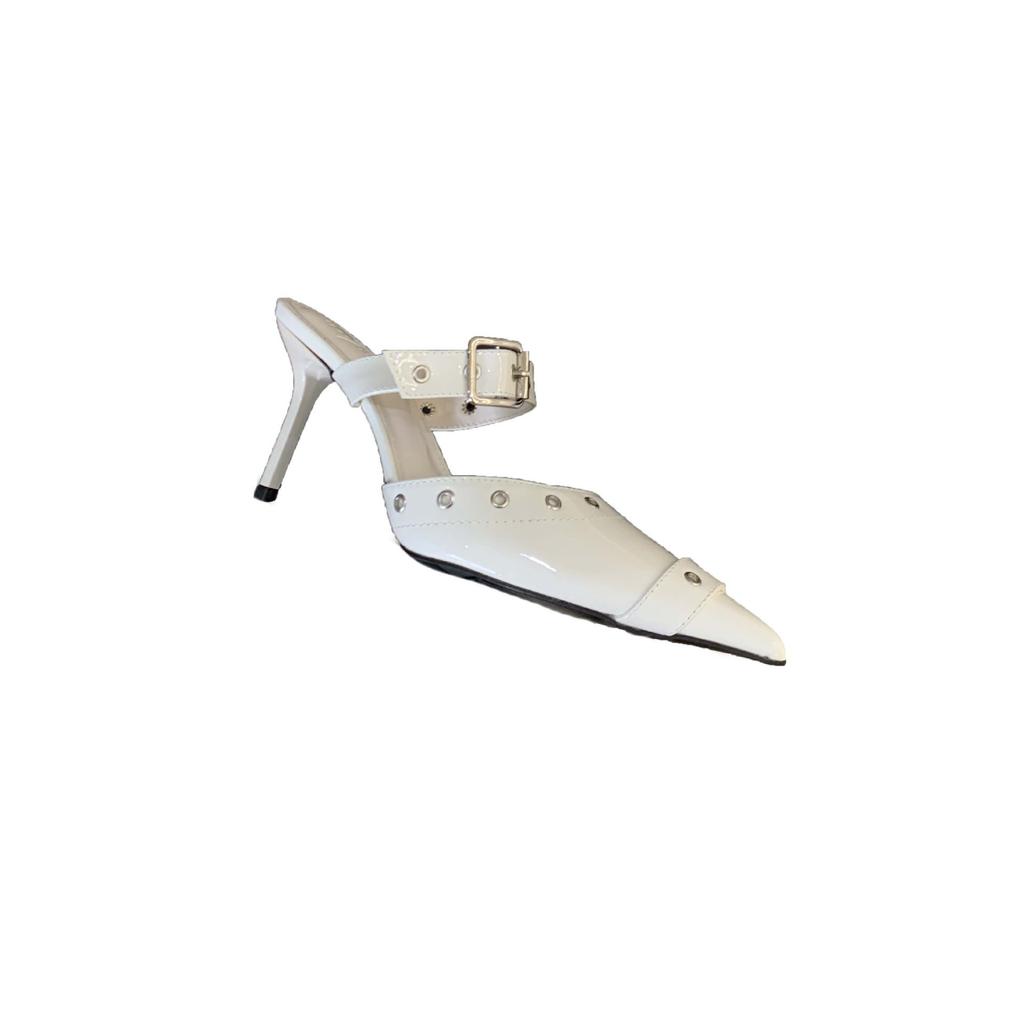 Pointed Belt Buckle Thin Heel Sandals Women's 2025 Summer New Belt Buckle Single Shoes Bag Head Empty Temperament High Heels