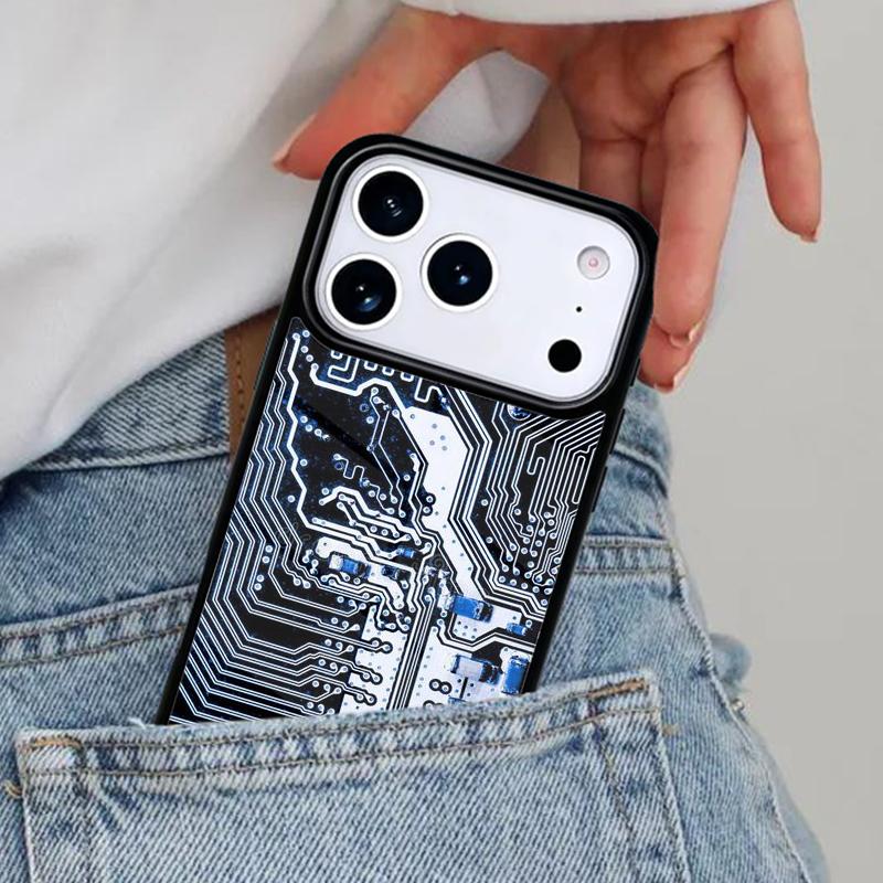 The Integrated Circuit Board Phone Case for iPhone 17ProMax 12 13 14 15 16e 17 Pro Max Plus Air Cover
