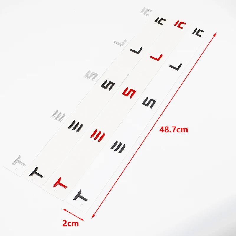 ANB1 For Tesla Car Trunk Badge Backend Labels MODEL/3/S/X Car Emblem Rear Letter Labels Electroplated Car Labels Modified Accessories