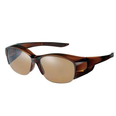 Sonnenbrille über Brille Polarisierte Linse Modell BRCL Braun Klar [SWANS] OG5-0065