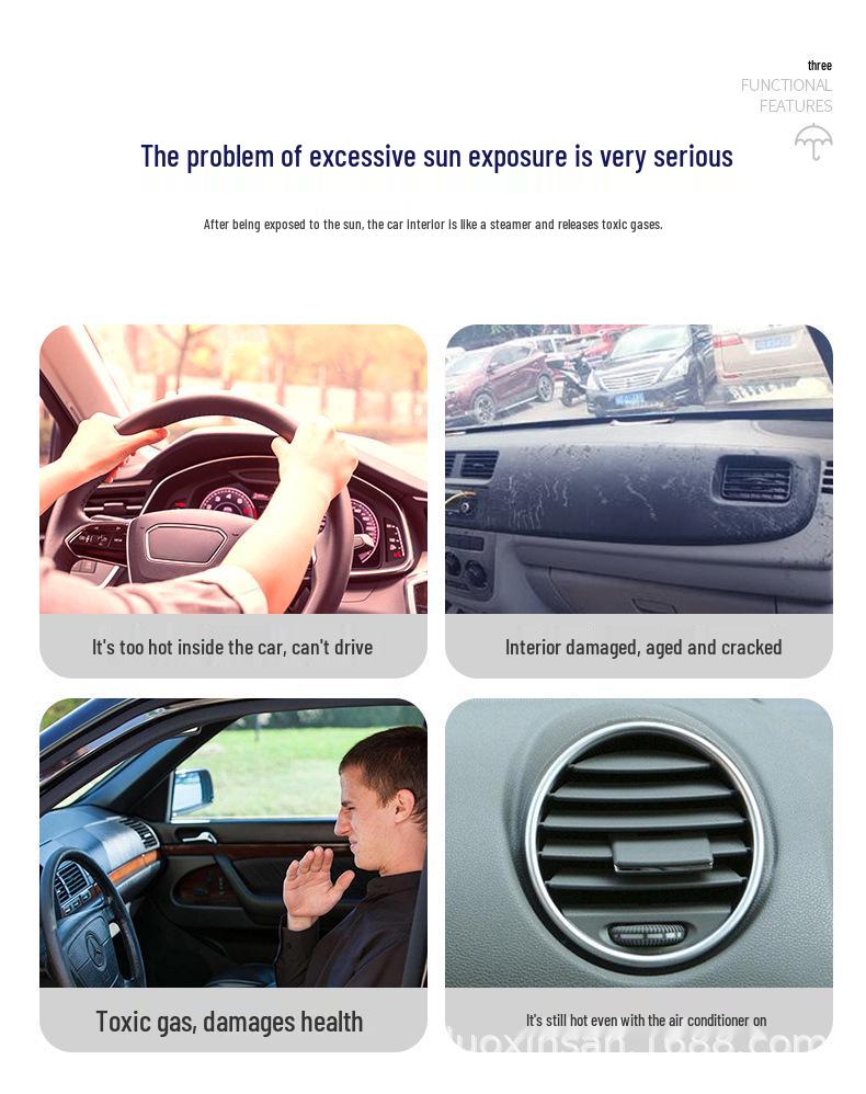 Umbrella-Style Car Sunshade: Folding Heat Insulation for Front Windshield