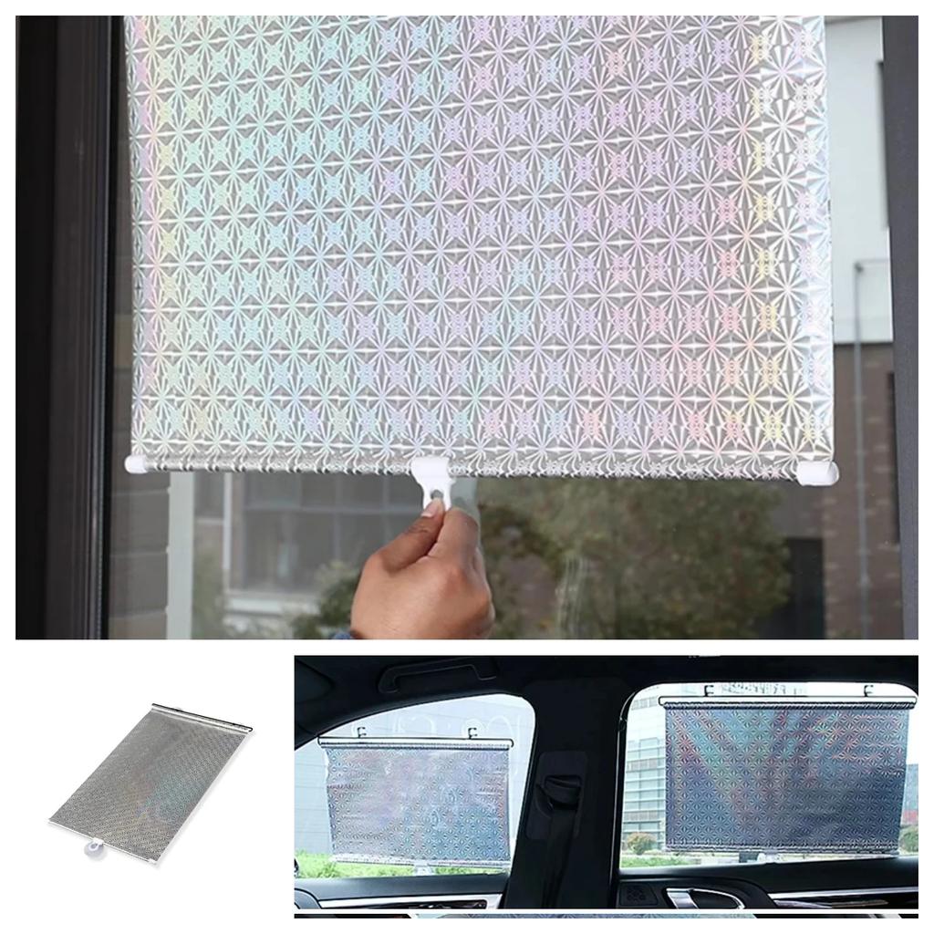 Car sunshade curtain Heat Insulation Patterned Car Sunroof Shade - UV Protection Auto Window Sun Shade Accessory