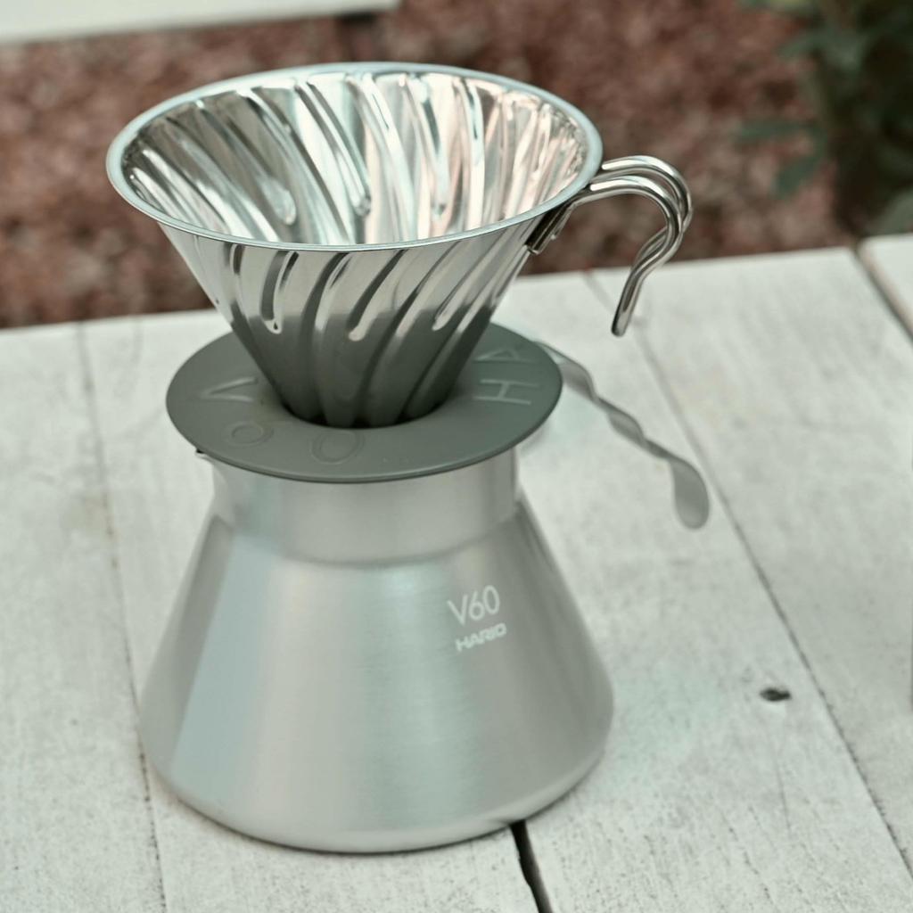 HARIO V60 Metal Coffee Server 500ml Silver O-VCSM-50-HSV