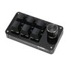 6 Key One Handed Mechanical Keyboard with Knob Wired Plug and Play Programmable Keyboard for Gaming Office Black