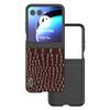 For Motorola Razr 50 5G Case Crocodile Texture Genuine Cow Leather+PC Phone Cover