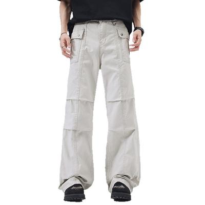 Deconstructing The Sense of Design, Wrinkling and Washing Casual Overalls, Men's American High Street Trousers