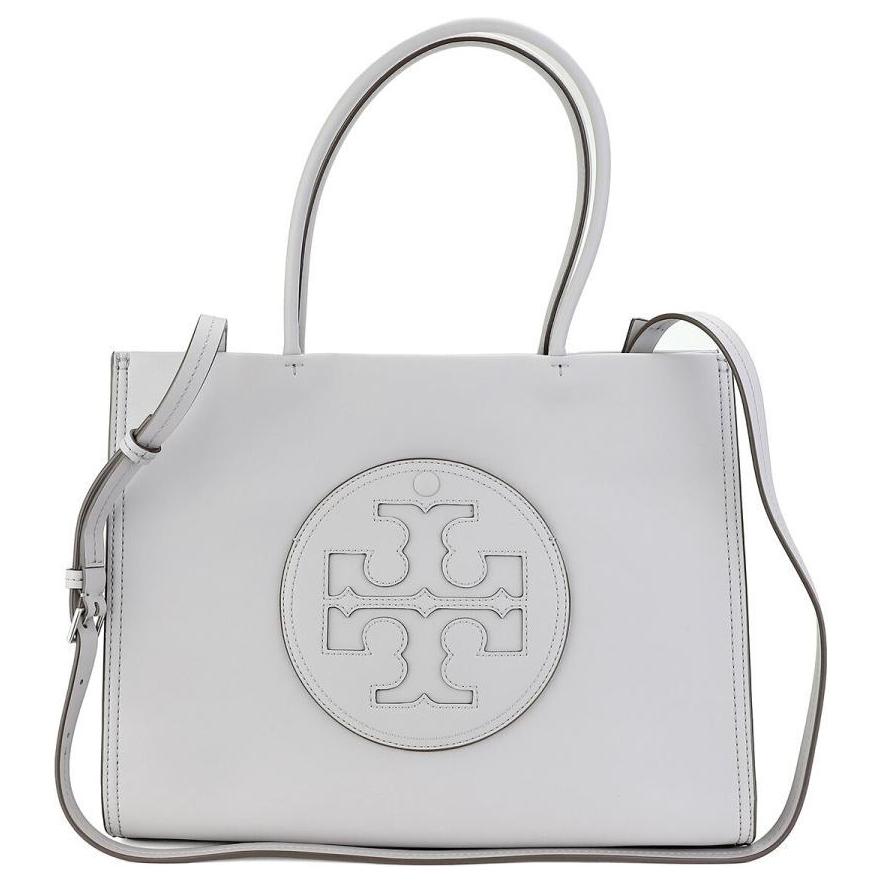 

Tory Burch Ella Double T Embossed Logo Adjustable Detachable Shoulder Strap Leather Tote Shopping Bag Women Tote Bay-Grey 145612-029 Basic Set (Bag+Dust Bag)