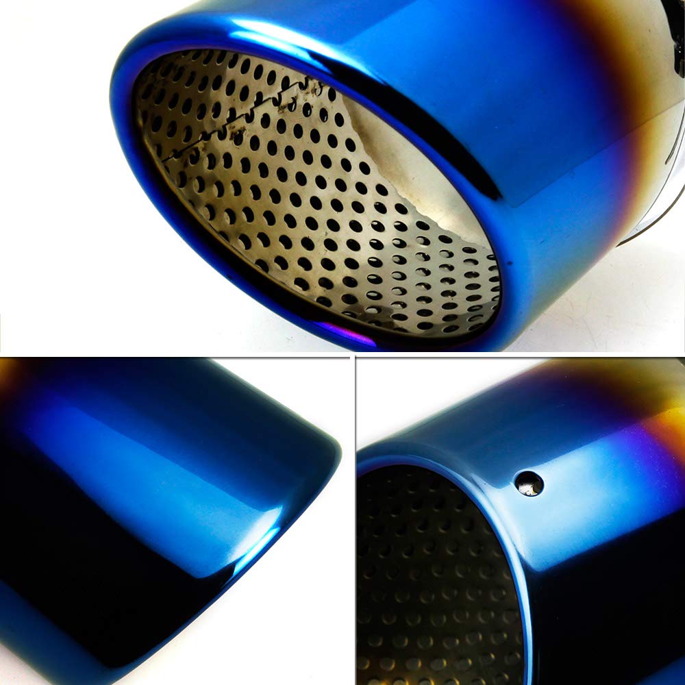 Mitsubishi Compatible Delica D5 New Delica Compatible Muffler Cutter Single Titanium Grill with Drain Outlet Exterior Stainless Steel "With Anti-Slip