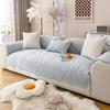 Nordic Sofa Cover Thicken Modern Chenille Leaf Pattern Sofa Cushion Universal for All Seasons Anti-Slip Sectional Sofa Covers