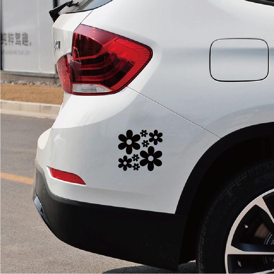 Blumen-Vinyl-Autoaufkleber, Schönes Blumen-Dekal, Universelle AußenDekoration für Motorrad Auto Fenster